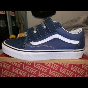 Old Skool Suede Canvas Velcro ‘Dress Blue’ Vans
